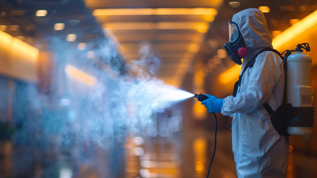 Aplicação por atomização em ambiente fechado exige atenção à ventilação, controle de vapores inflamáveis e classificação elétrica da área, conforme os critérios estabelecidos pela NFPA 33 para ambientes confinados.