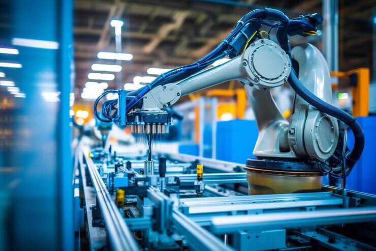 Imagem de braço robótico - Laudo Máquina Universal Ensaio Imagem de braço robótico - Laudo Máquina Universal Ensaio