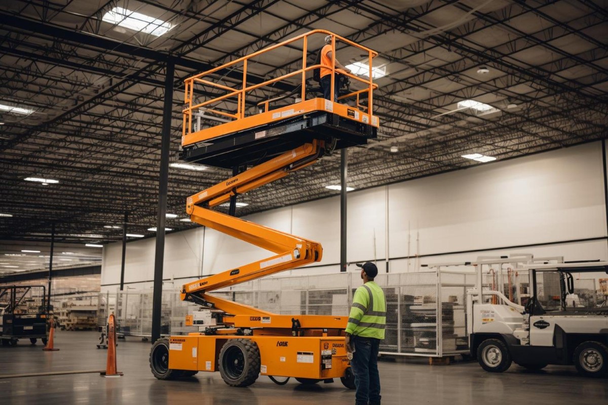 Safe elevation requires full awareness of platform movement, ground stability and communication between operator and spotter.