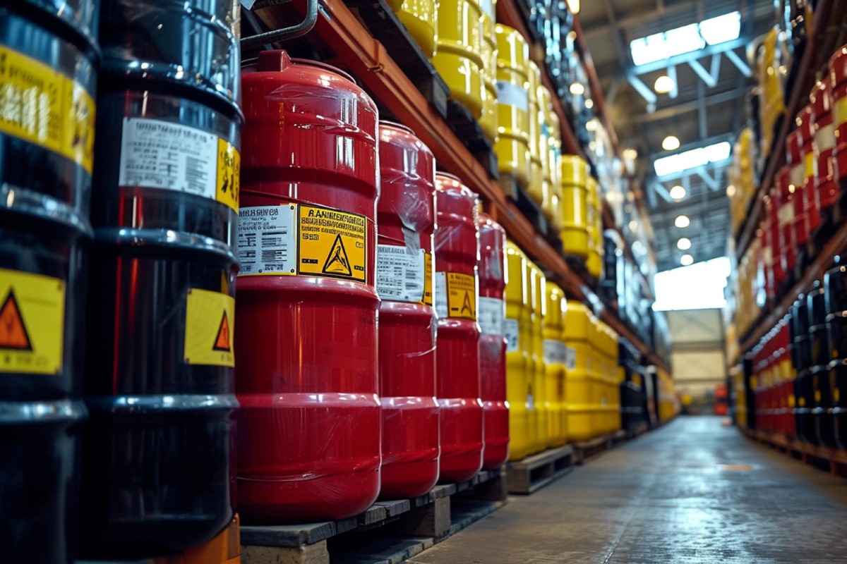 Proper identification and controlled storage of flammables reduce ignition risk and ensure NR 20 compliance.