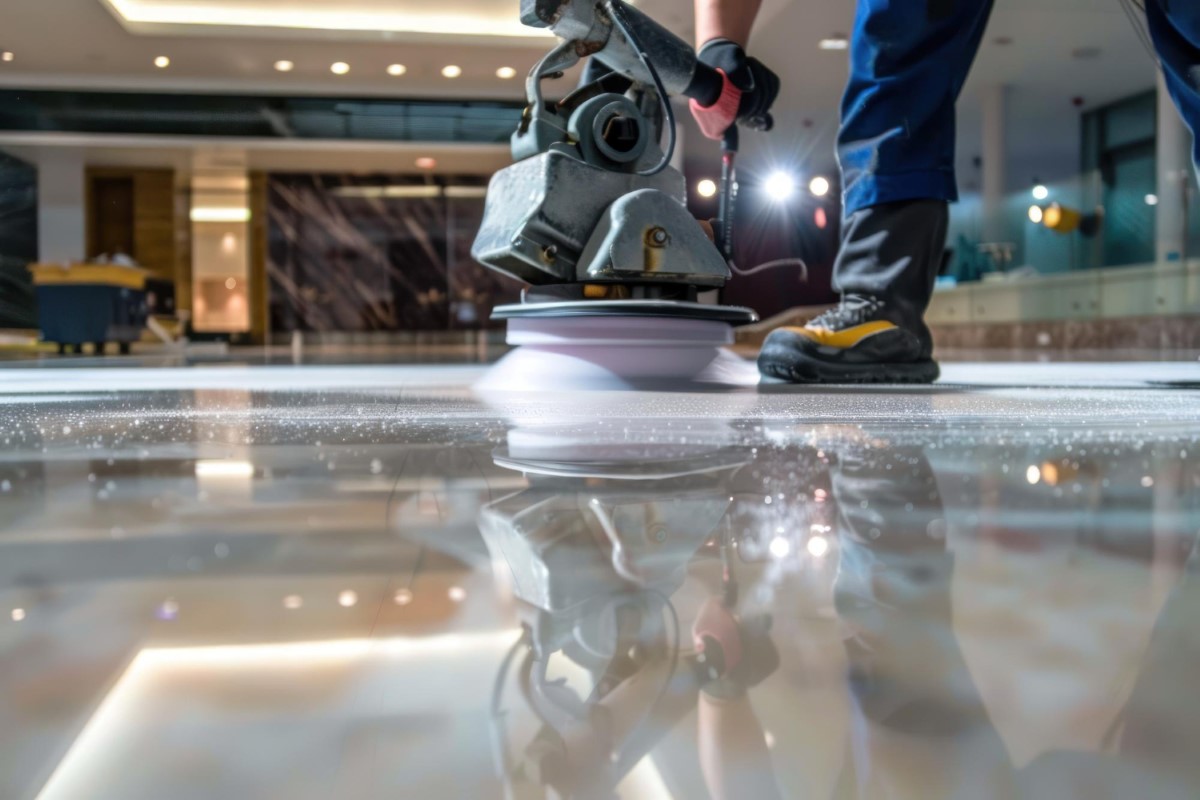 Polimento técnico em mármores e granitos com foco em brilho, planicidade e durabilidade.