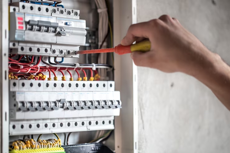 Técnico verificando instalação elétrica - Laudo de Medição de Continuidade Elétrica