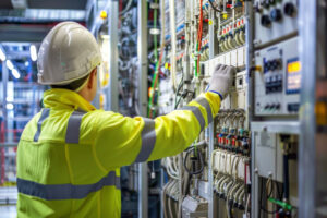 Monitoramento de relés, disjuntores e sensores em sistemas de média tensão, etapa essencial na proteção contra falhas elétricas e na prevenção de paralisações não programadas.