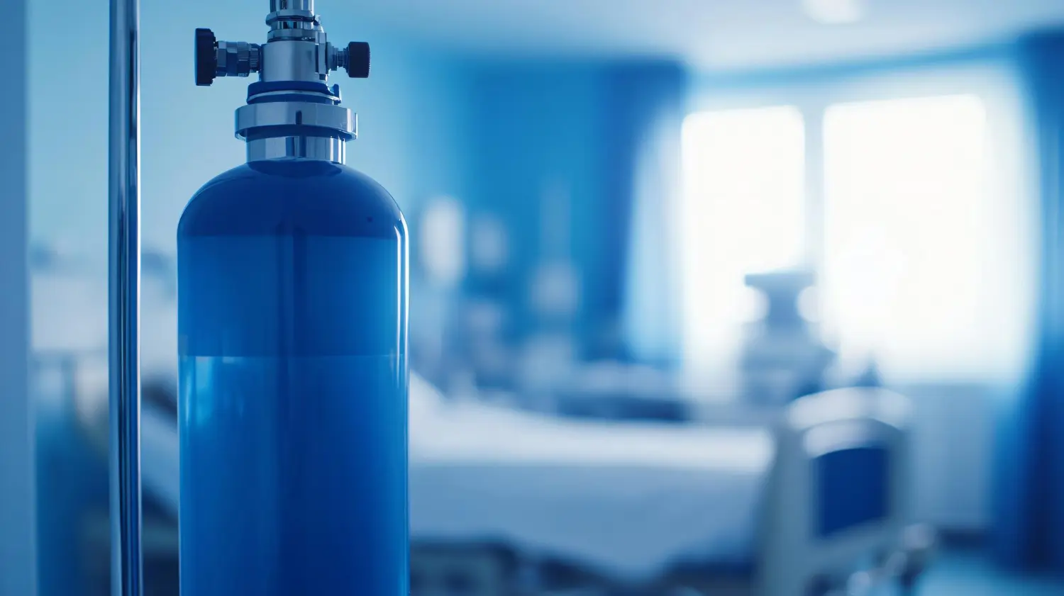 Cilindros de gases medicinais: suporte vital em cada leito hospitalar.