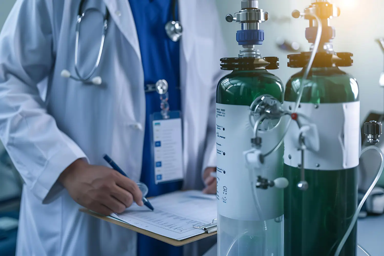 Monitoramento contínuo assegura pureza e rastreabilidade dos gases.