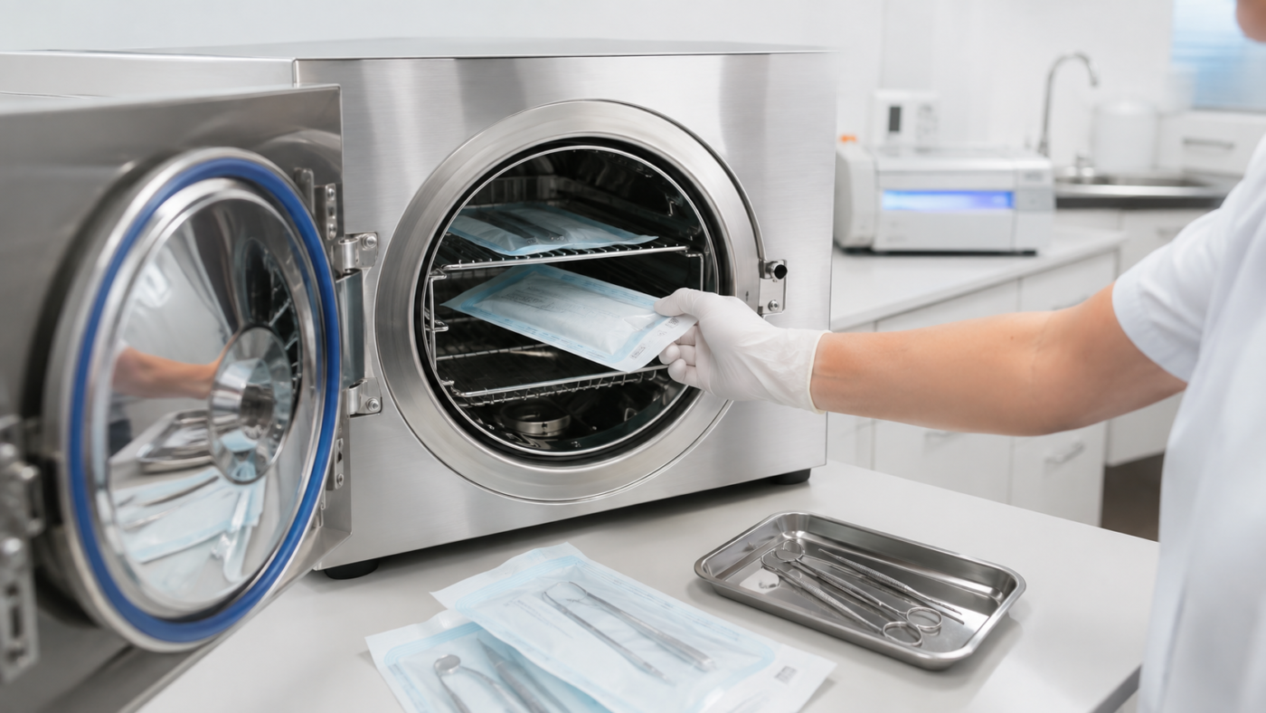 Avaliação técnica da autoclave para verificação das condições de funcionamento, desempenho e segurança do processo de esterilização.