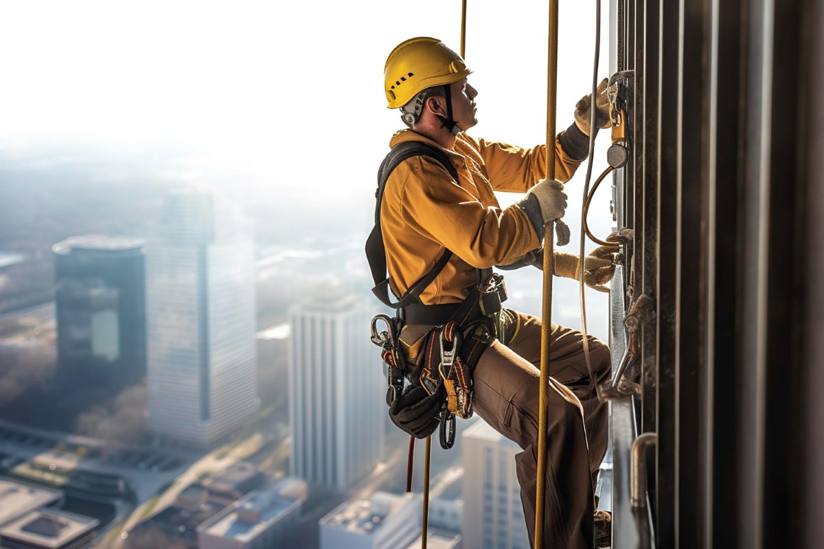 Avaliação segura dos pontos de ancoragem em altura.