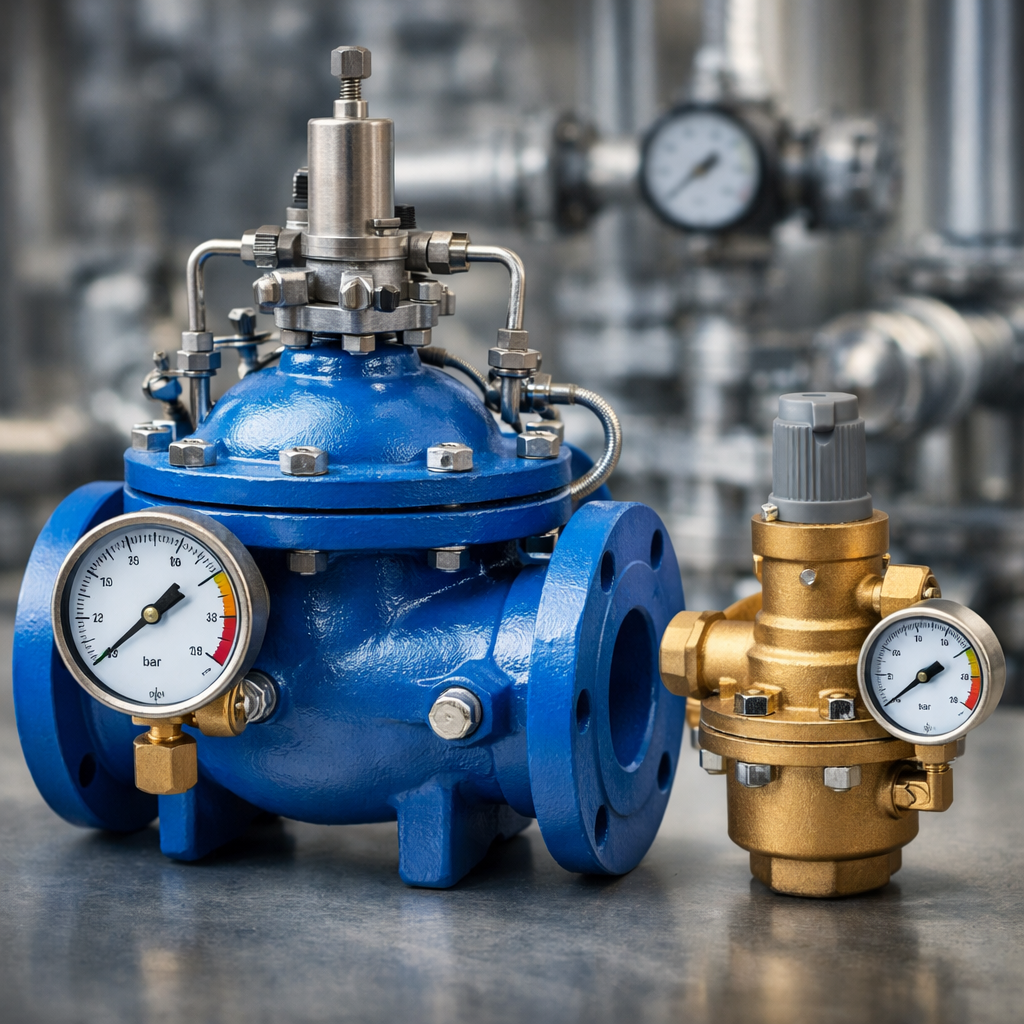 Válvulas redutoras de pressão em operação: estabilidade, segurança e eficiência trabalhando no mesmo ponto.