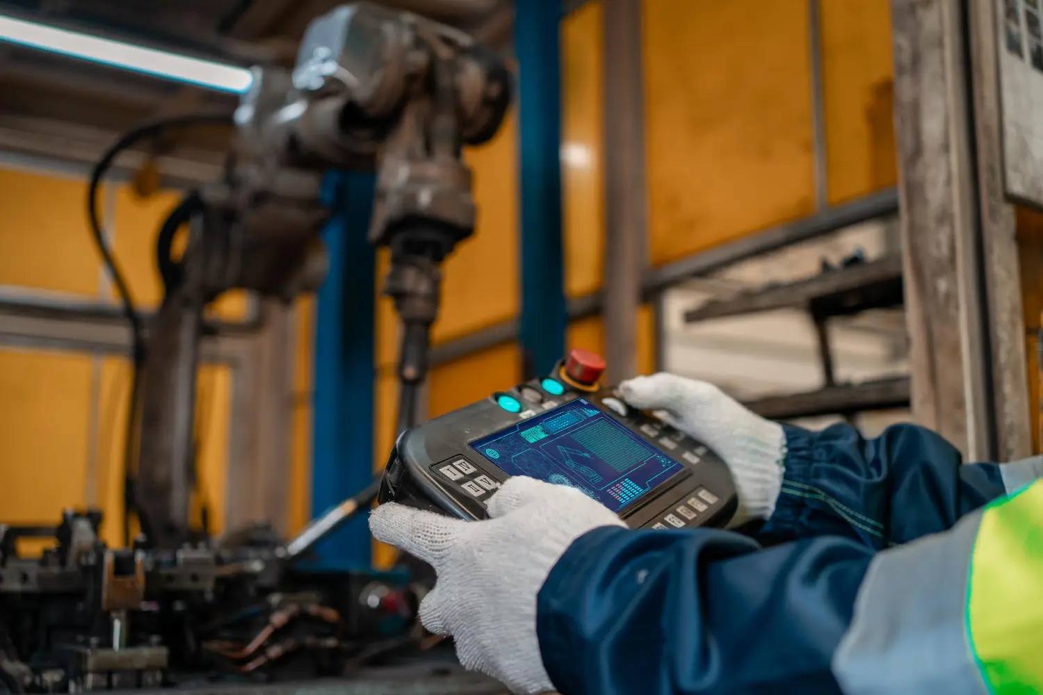 Supervisão de robôs industriais com precisão milimétrica: prevenindo falhas críticas e mantendo a produção estável.