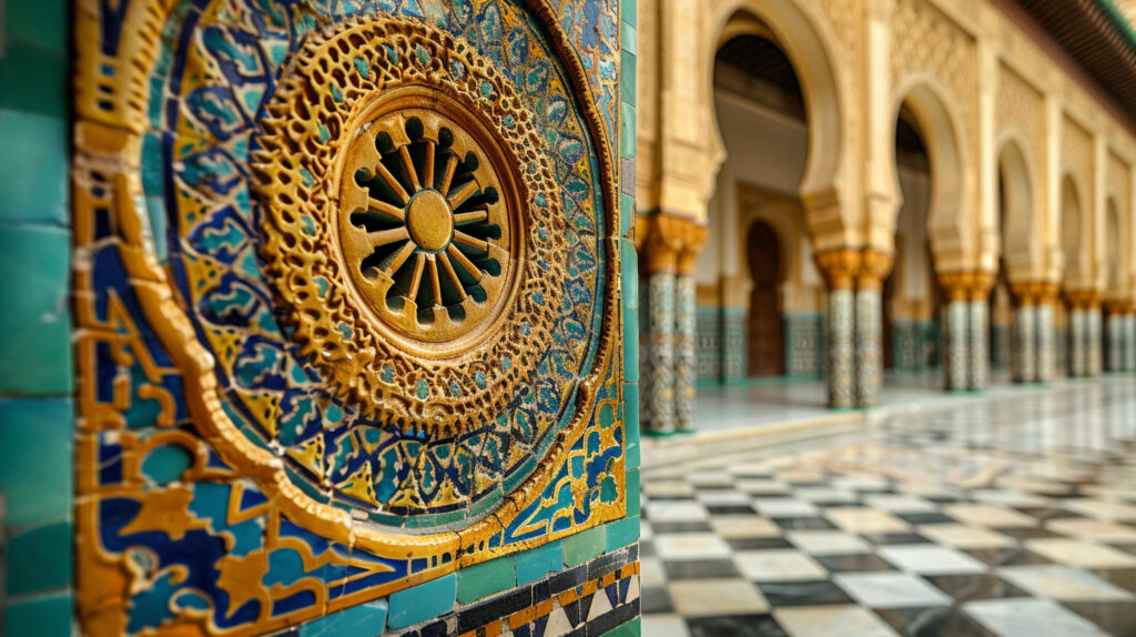 Mesquita com cerâmicas decorativas antigas em estilo mosaico. - Laudo de Materiais Cerâmicos