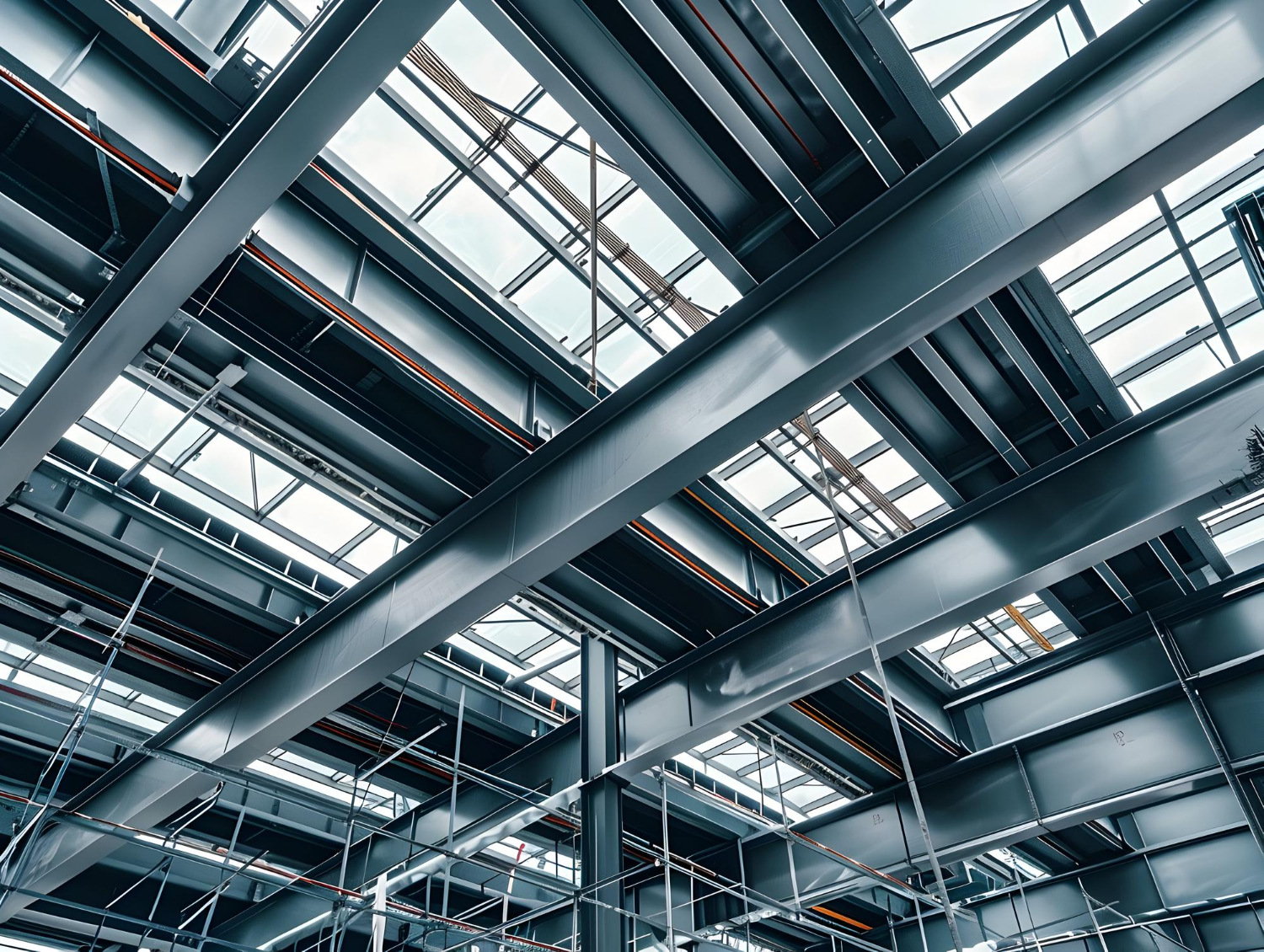 Estrutura de engenharia ao ar livre para planejamento de projetos de construção. - Projeto Estruturas Aço NBR 8800