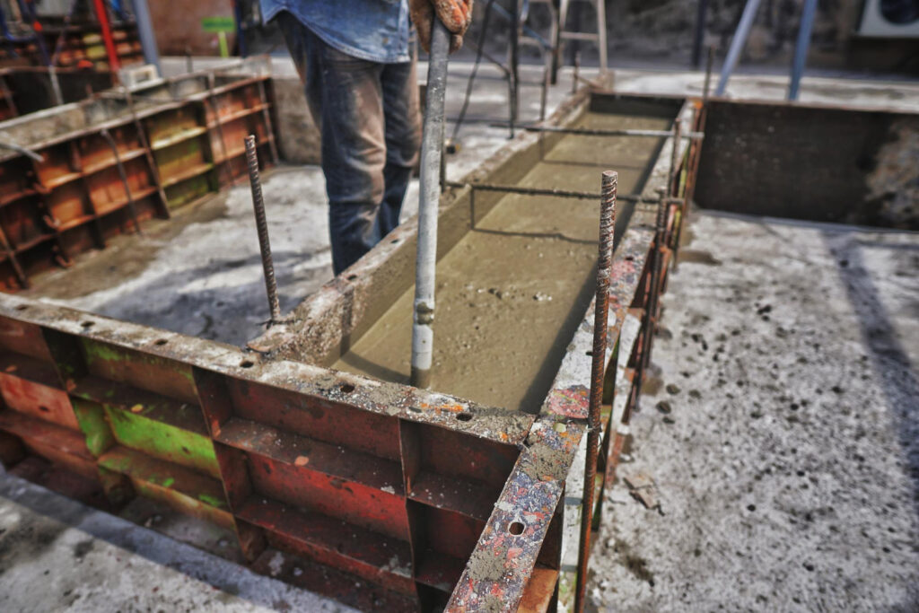 Processo de concretagem de obra - Laudo Agregados em Concreto
