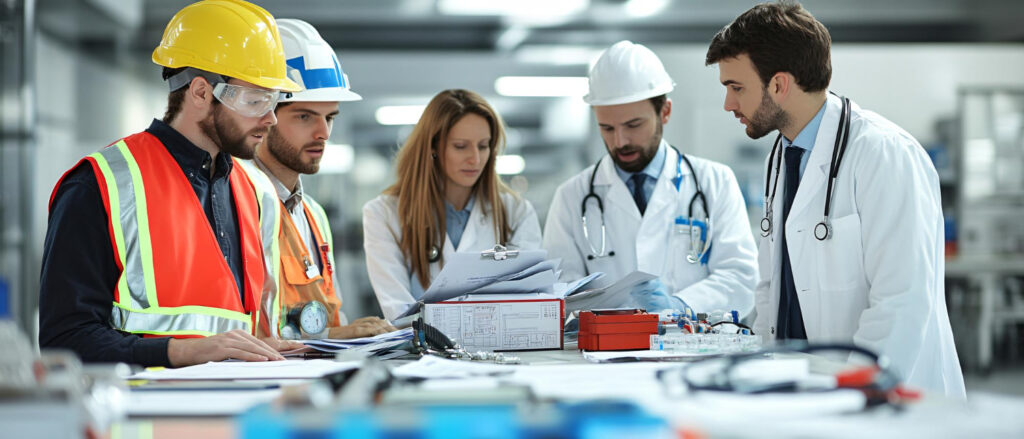 Reunião de equipe para Implantação: Criar, do zero, um sistema de gestão alinhado à ISO 45001, integrando-o aos processos já existentes na organização. - Consultoria à ISO 45001