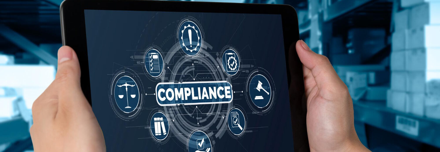 Aplicação de compliance no ambiente de estoquelogística, com destaque para monitoramento, controle e práticas seguras para o cumprimento de normas e procedimentos regulatórios.