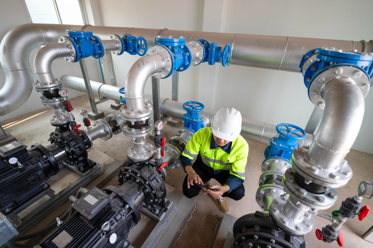 Processo técnico de avaliação e inspeção dos sistemas hidráulicos de uma instalação, como redes de abastecimento de água, esgoto, drenagem pluvial e sistemas de combate a incêndio.