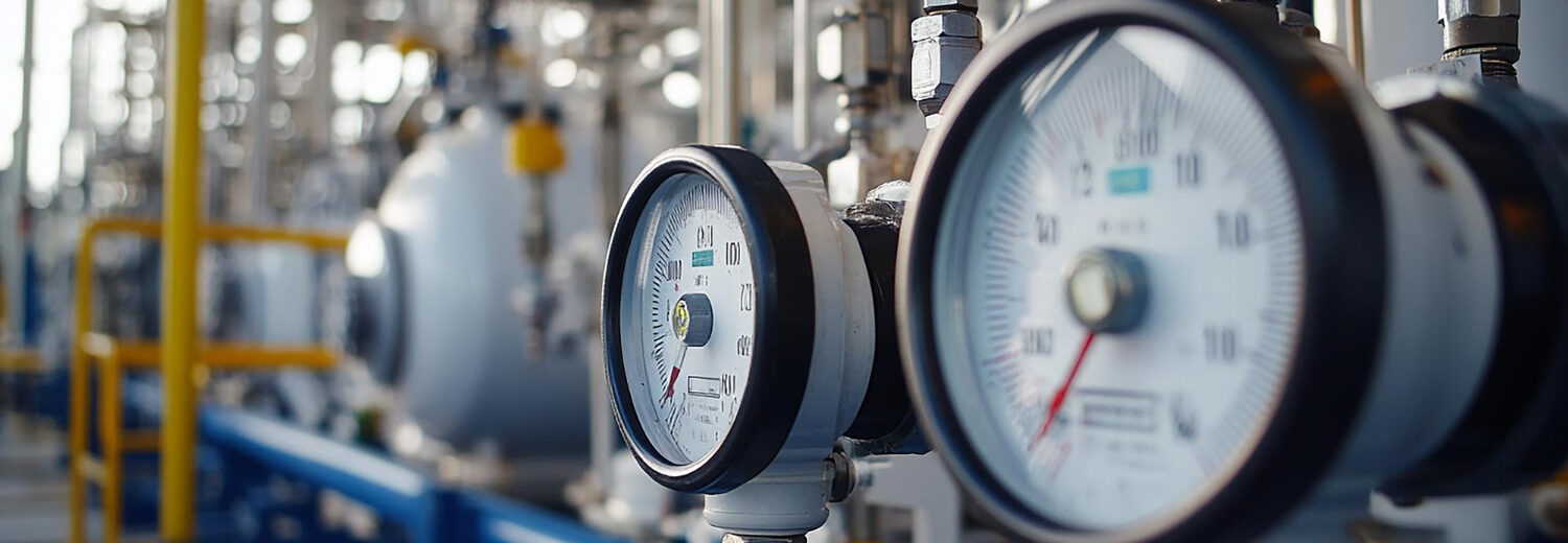 Sistema de monitoramento com manômetros calibrados para aferição de pressão em linha. Equipamento essencial para testes hidráulicos conforme NFPA 25 e ABNT NBR 13714.