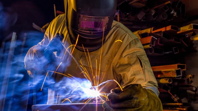 A energia química em ação: a reação aluminotérmica libera mais de 2.500 °C, fundindo metais sob uma cortina de luz, calor e condutividade elétrica absoluta.