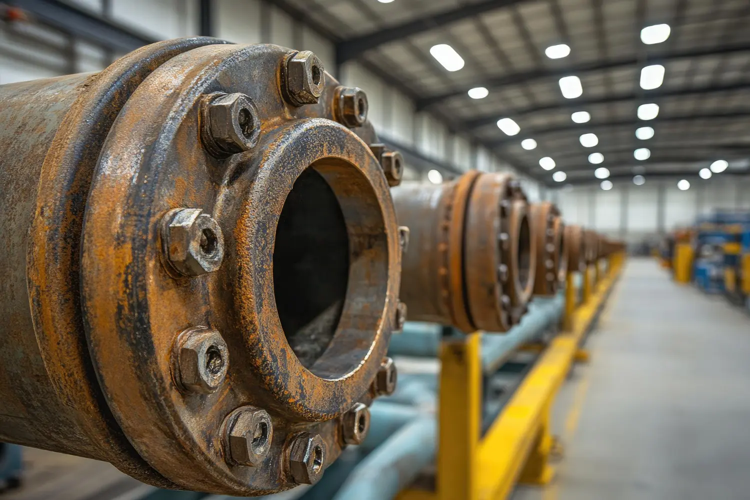 Conexão flangeada exposta ponto crítico de vedação