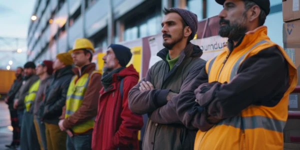 3 Eine Gruppe von Mitarbeitern bei einem externen Treffen verdeutlicht die Notwendigkeit von Integration, Risikokommunikation und vorbetrieblicher Abstimmung im Rahmen der regulierten Ausbildung.