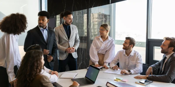 3 Reunión estratégica entre líderes, demostrando gobernanza, toma de decisiones en materia de capacitación, gestión de riesgos y cumplimiento de (NR).