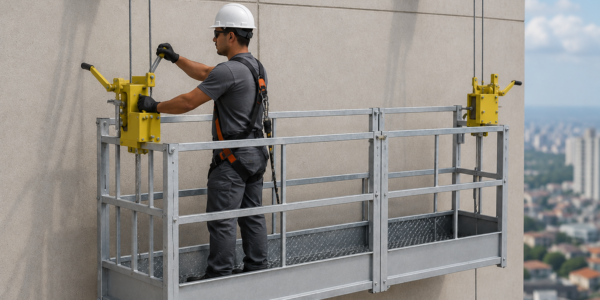 Operação de balancim manual exige inspeção estrutural, pontos de ancoragem validados e conformidade técnica com NR 12, NR 18 e NR 35. Operação de balancim manual exige inspeção estrutural, pontos de ancoragem validados e conformidade técnica com NR 12, NR 18 e NR 35.