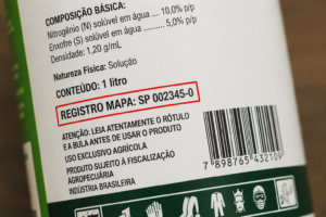 O número de Registro MAPA no rótulo identifica que o produto atende às exigências de registro estabelecidas pelo Ministério da Agricultura e Pecuária para sua categoria.