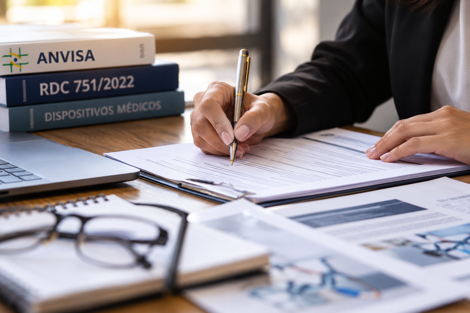 Assinatura e regulamentação na ANVISA Curso Assuntos Regulatórios ANVISA – RDC nº 751/2022: Aprimoramento profissional voltado à análise documental, classificação de risco, notificação e registro de dispositivos médicos, com foco na conformidade regulatória e no atendimento às exigências da ANVISA.